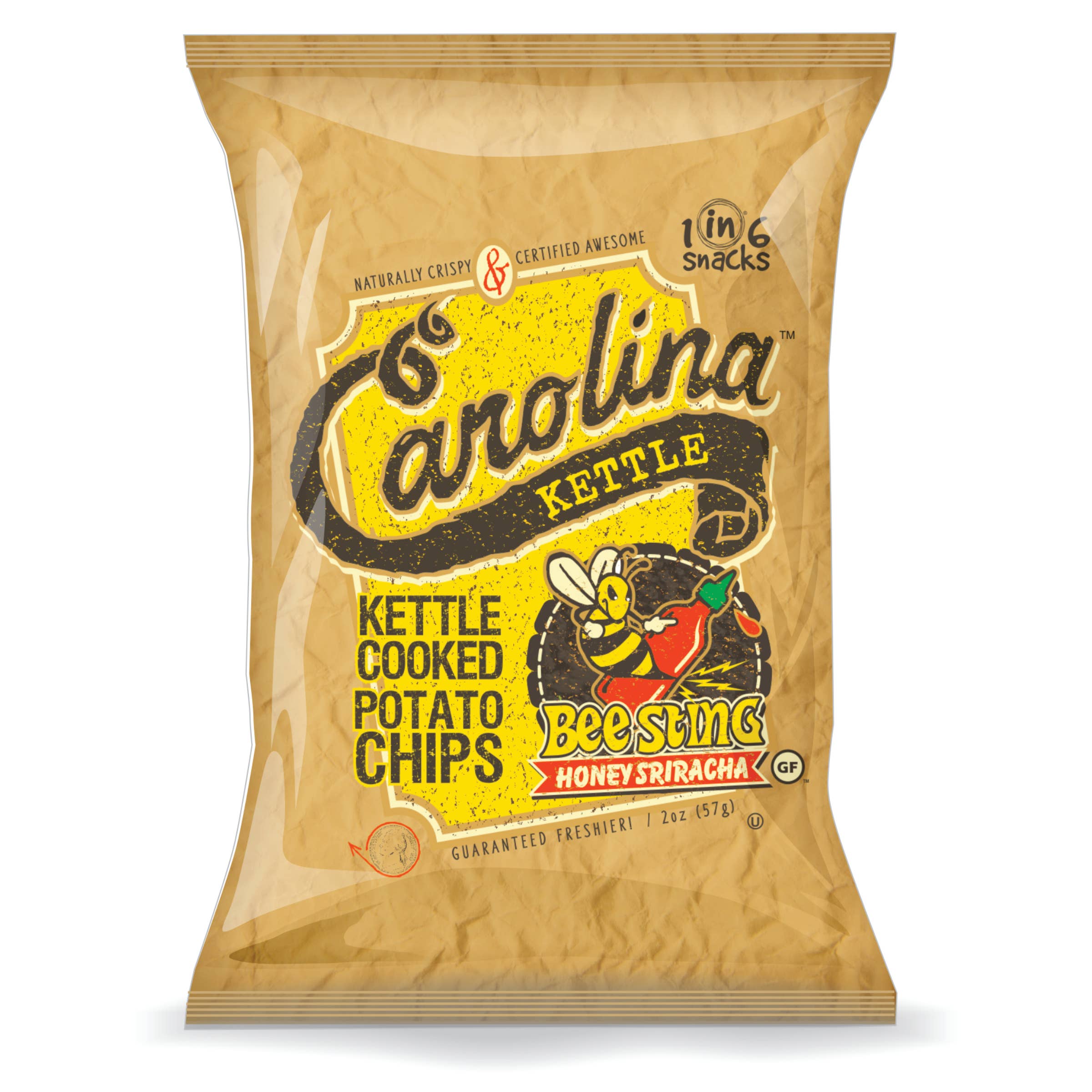 Honey Sriracha Carolina Kettle Potato Chips 2 oz Case (20)