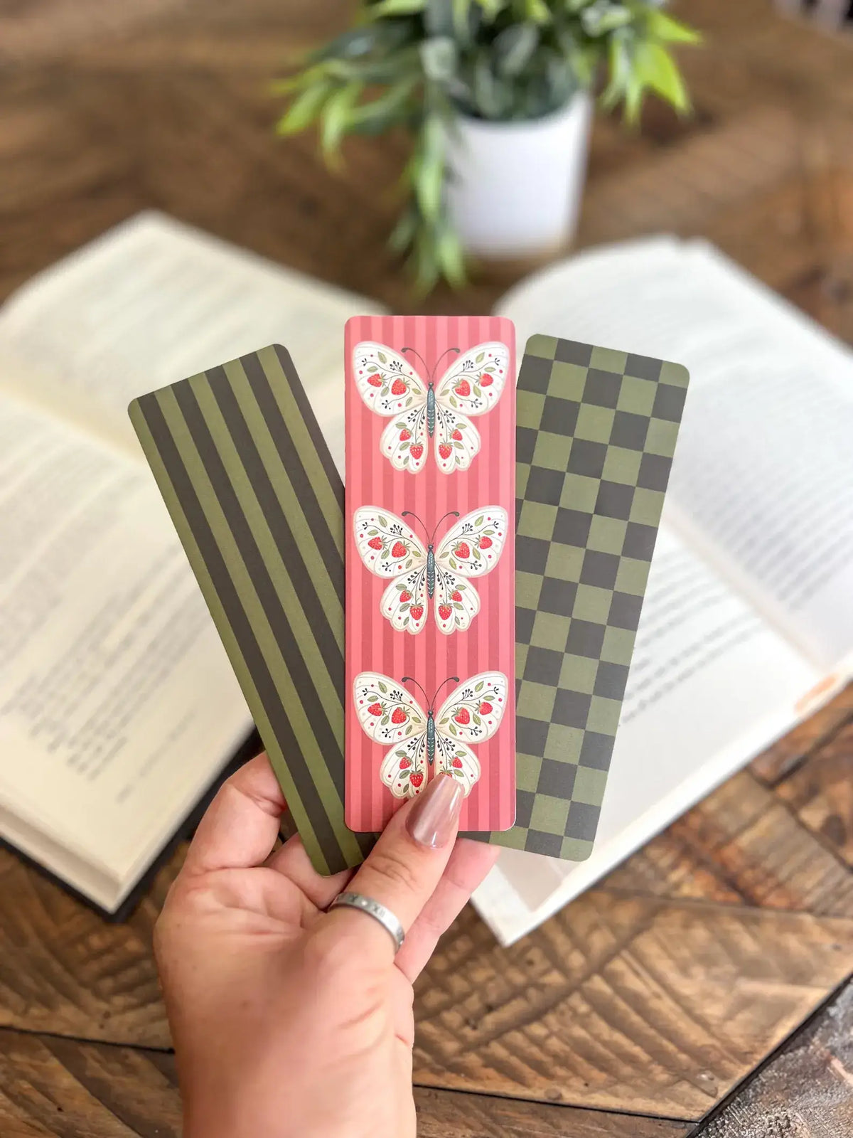 Strawberry Olive Bookmarks