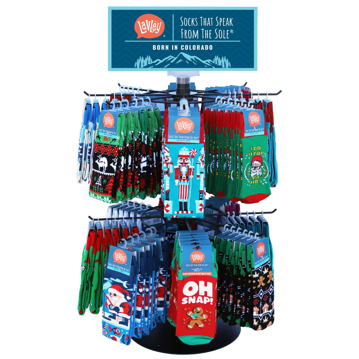 Retail Sock Display Tabletop Spinner (Order Min - 96 Pairs)