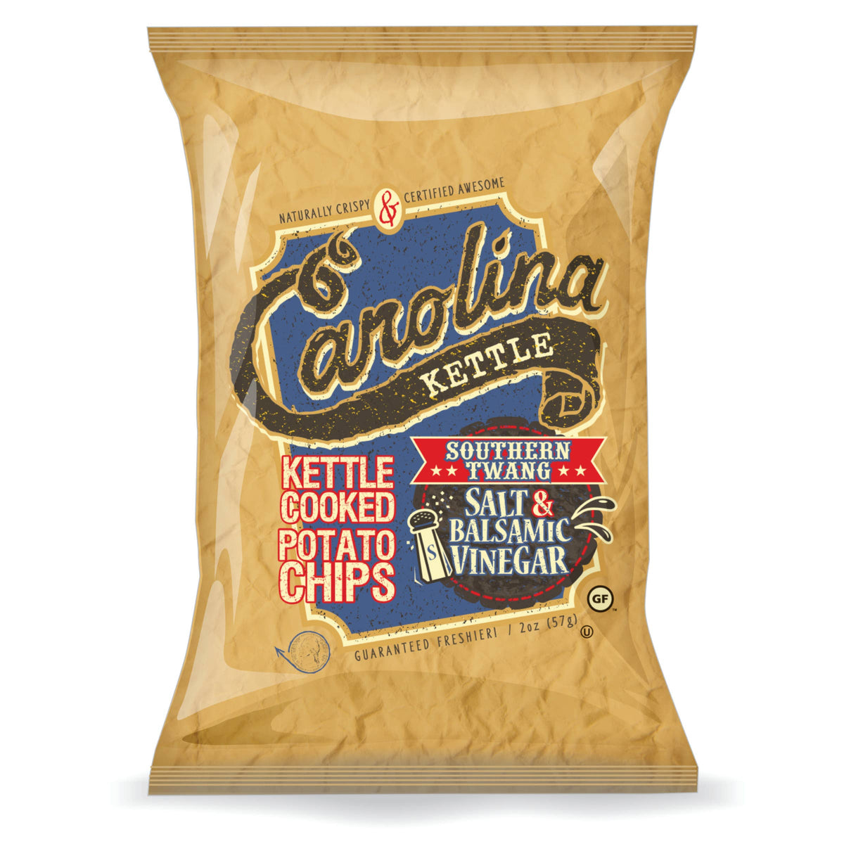 Salt & Balsamic Vinegar Carolina Kettle Chips 2 oz Case (20)