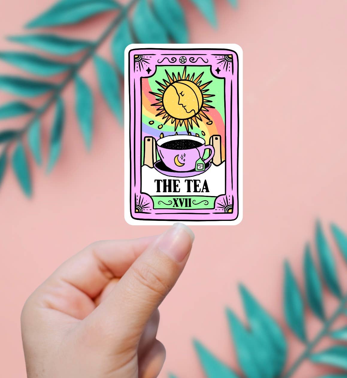 The Tea Tarot Card Sticker