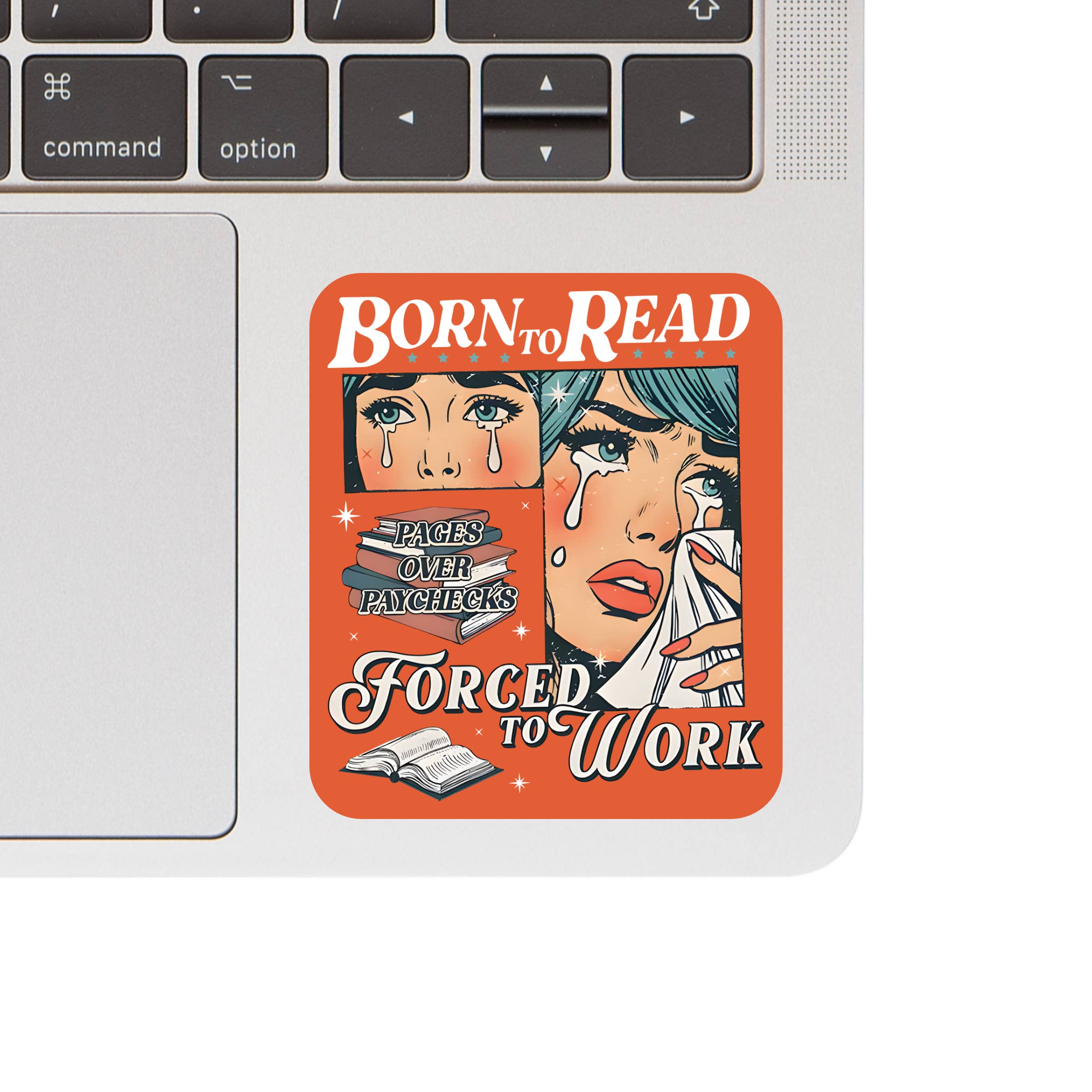 Book Read Funny Humor Lit Cute High Quality Vinyl Sticker