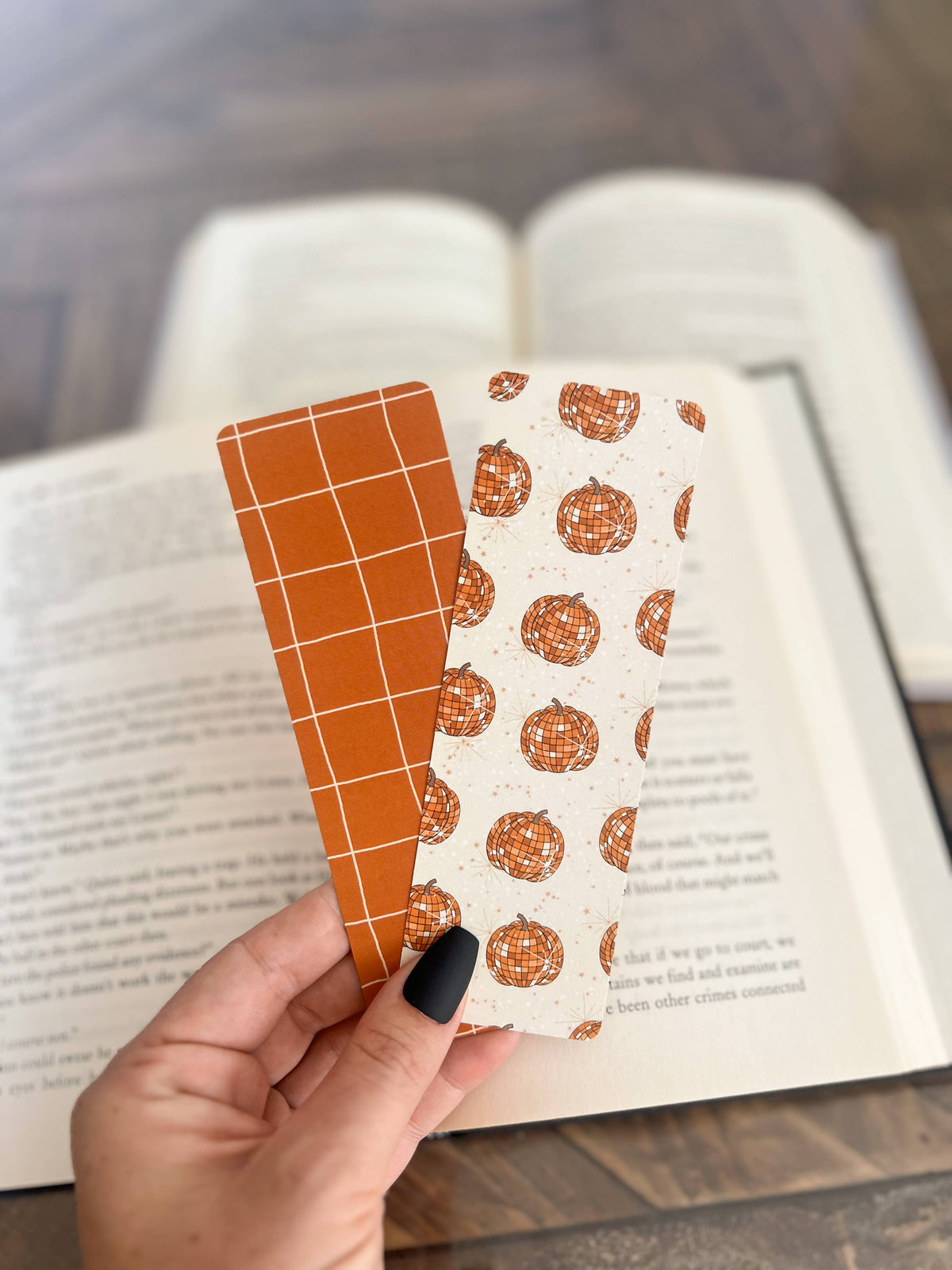 Disco Ball Pumpkin Fall Bookmark