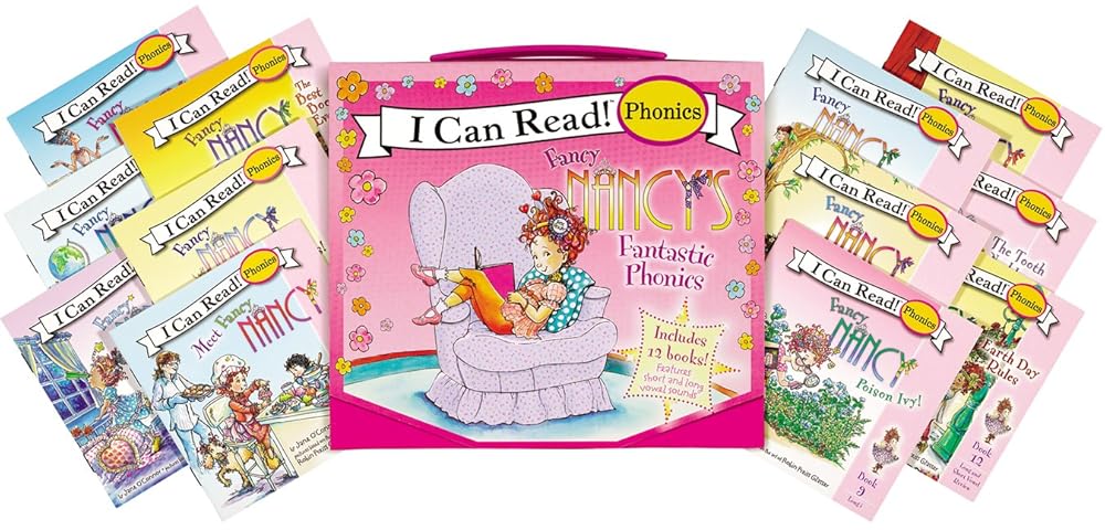 Fancy Nancy's 12-Book Fantastic Phonics Fun!: A Phonics Collection for Children (Ages 4-8) (My First I Can Read) cover image