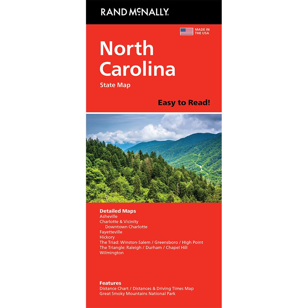 Rand McNally Easy to Read: North Carolina State Folded Map cover image