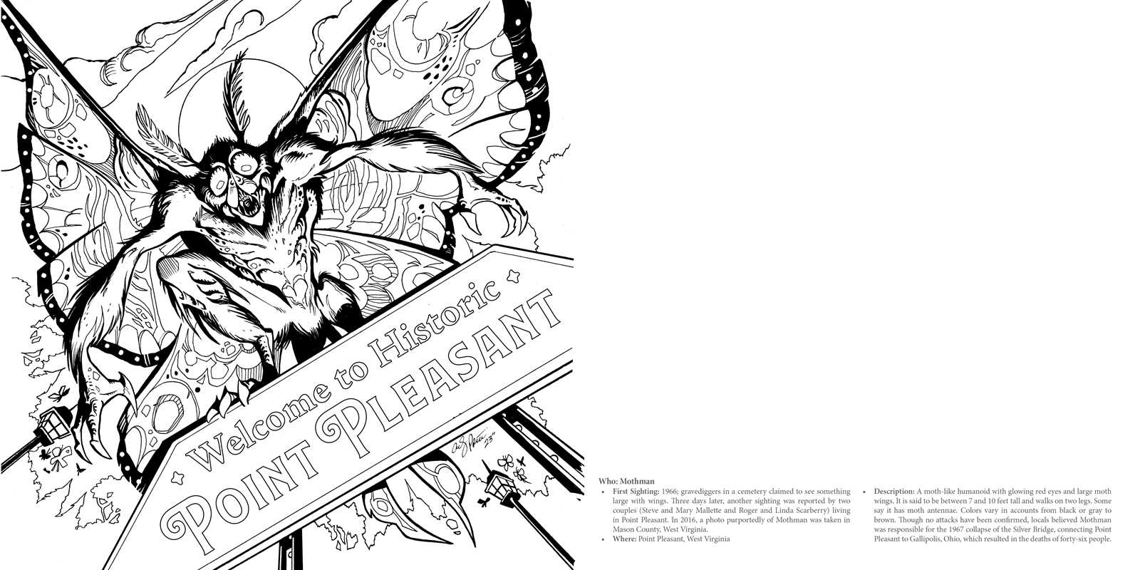Cryptid Creatures Coloring Book by