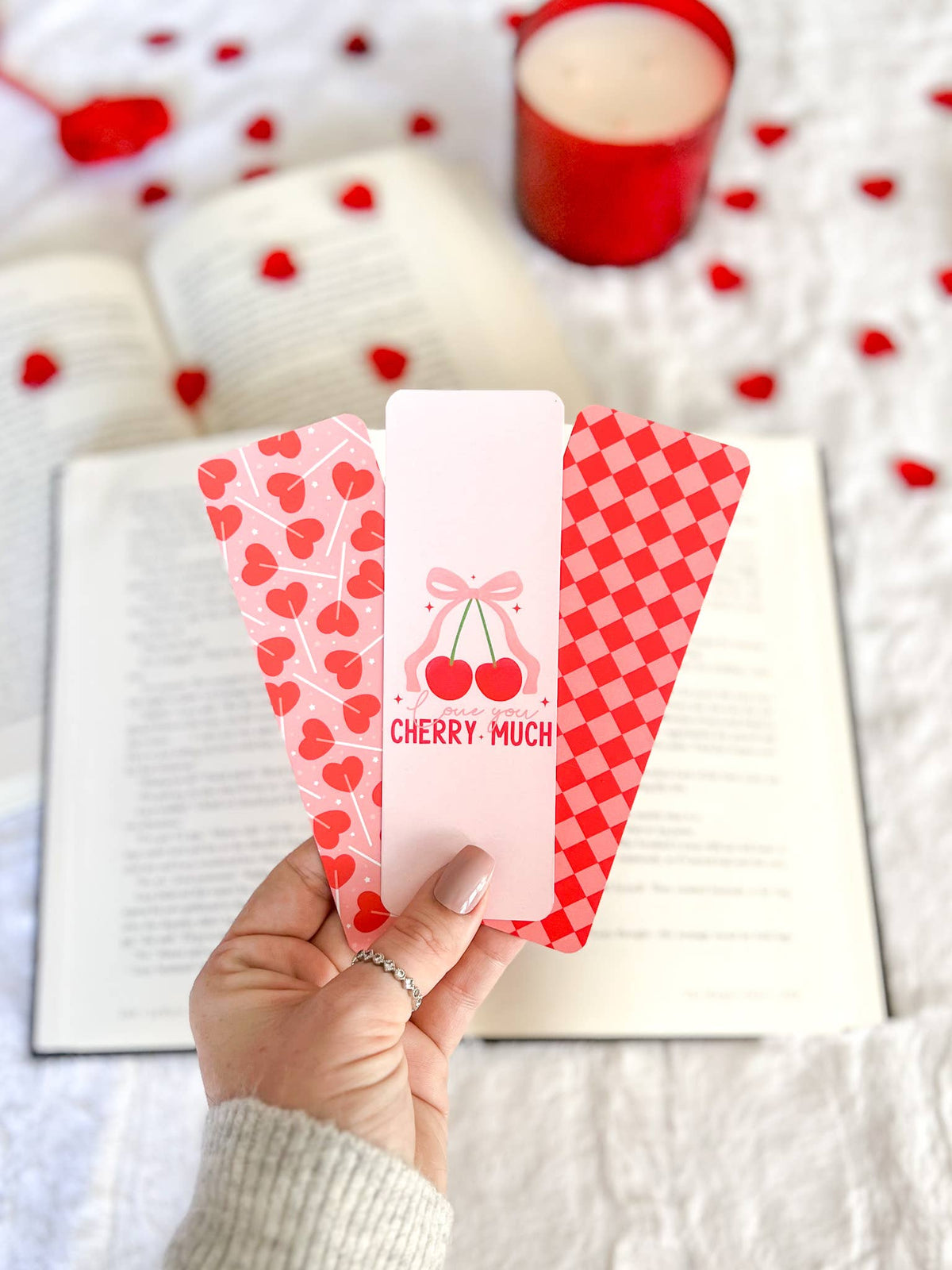 Cherry Much Bookmarks | Heart Suckers, Checkered