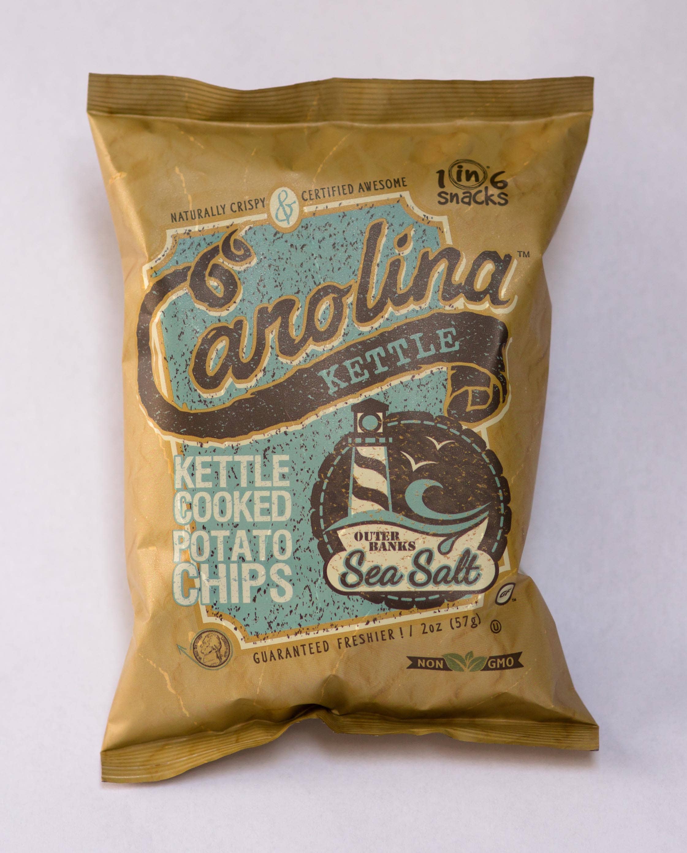 Sea Salt Carolina Kettle Chips 2 oz  Case (20)