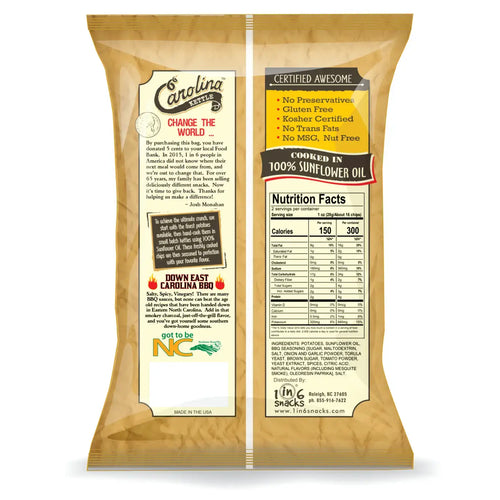 BBQ Carolina Kettle Chips 5 oz Case (14)
