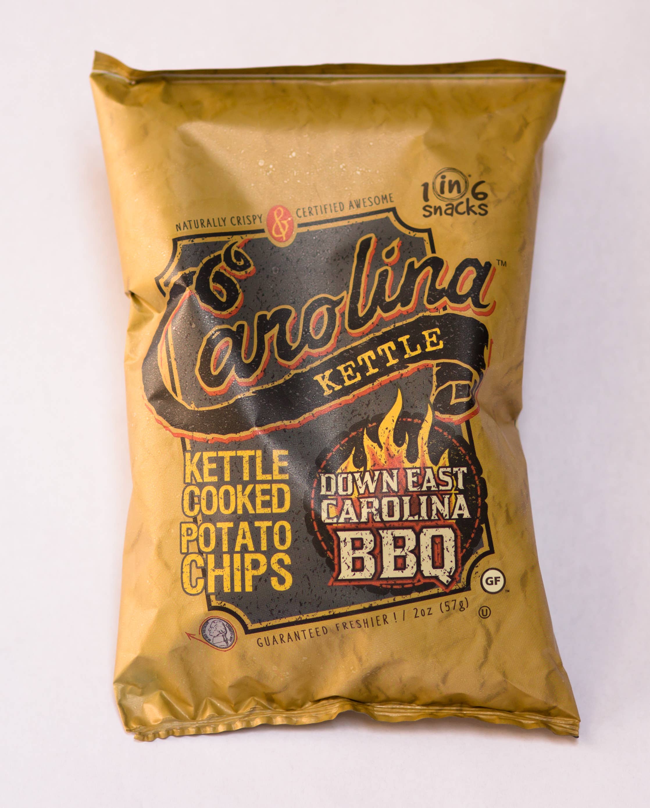 BBQ Carolina Kettle Chips 2 oz Case (20)