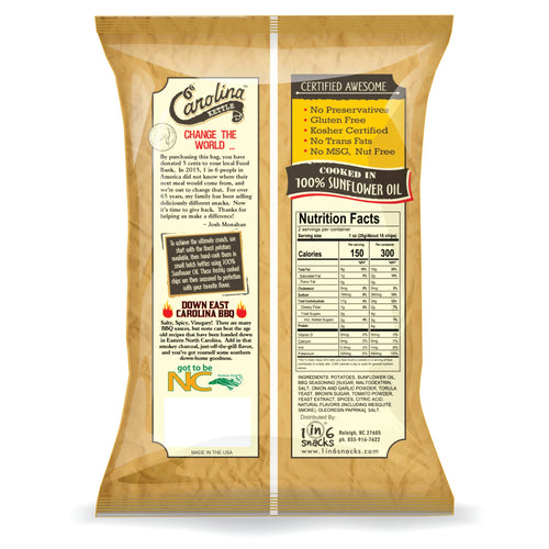 BBQ Carolina Kettle Chips 2 oz Case (20)