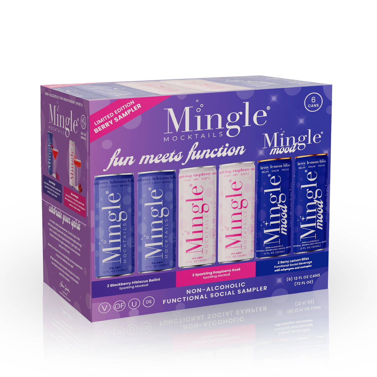 Berry Functional Beverage + Mocktail Variety Pack (4 x 6pk)