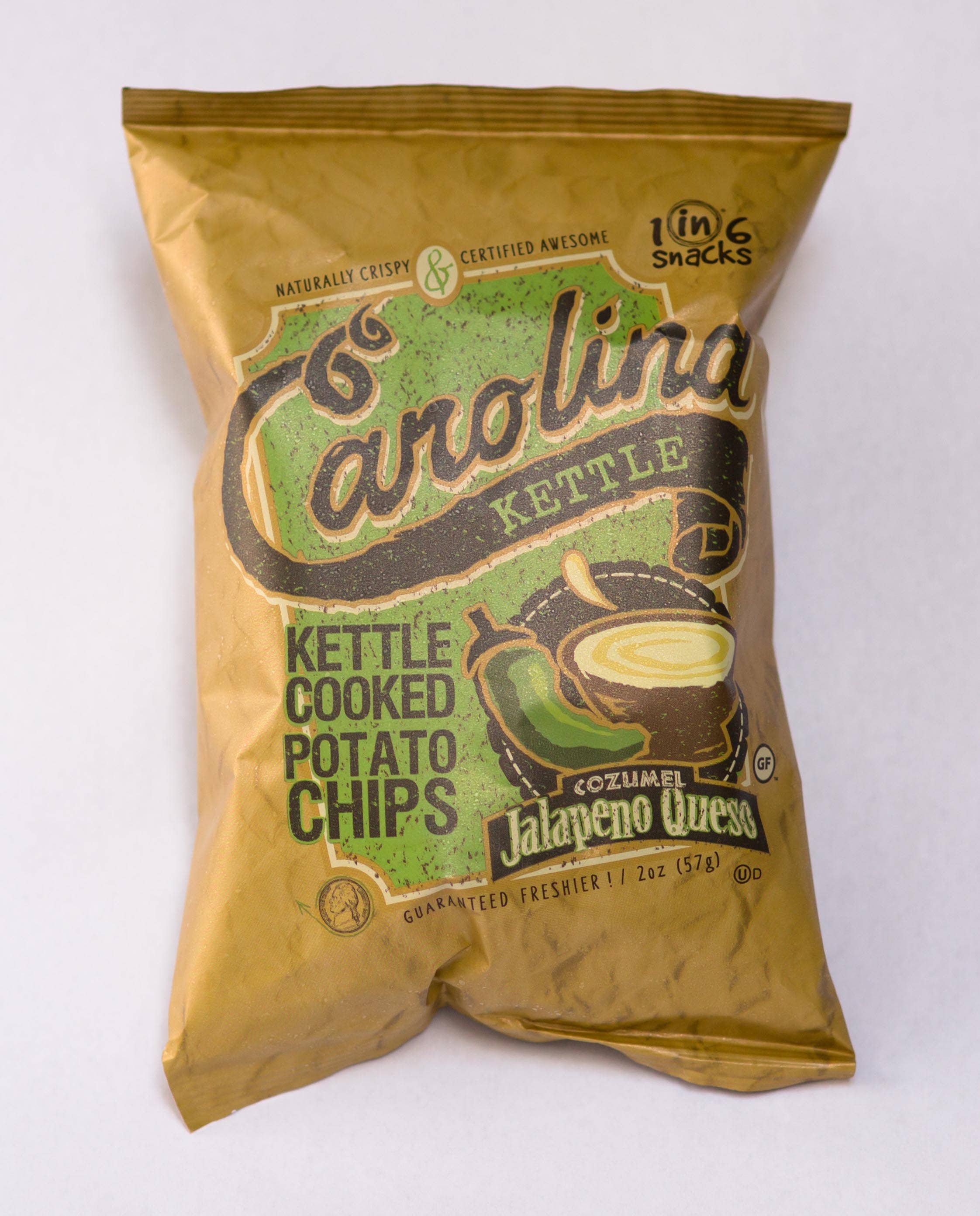 Jalapeno Queso Carolina Kettle Potato Chips 2 oz Case (20)