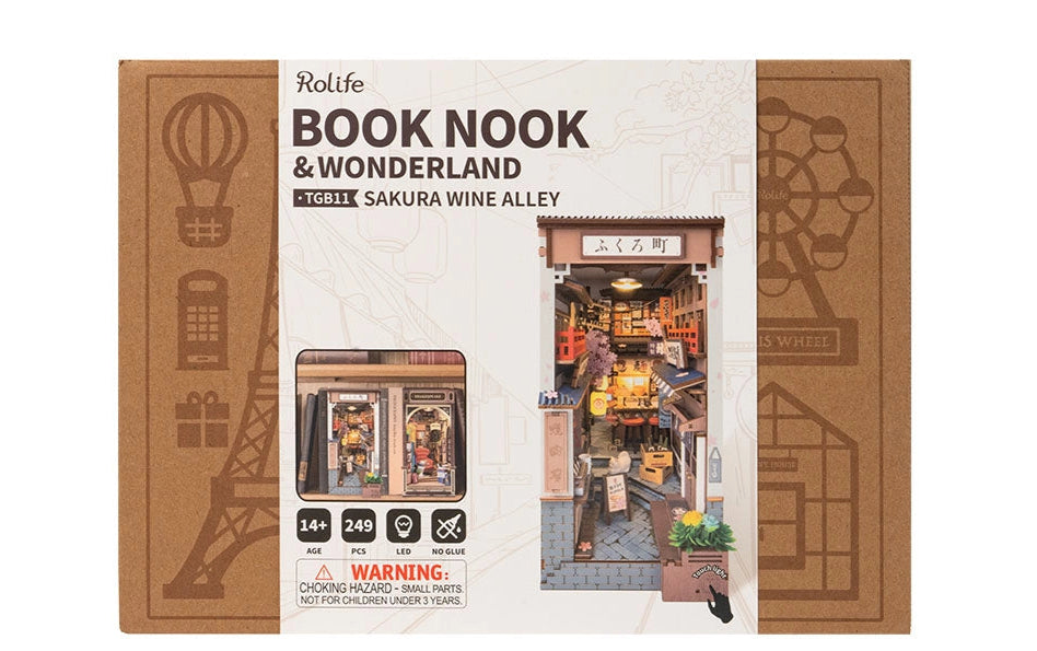Rolife Book Nook Sakura Wine Alley TGB11